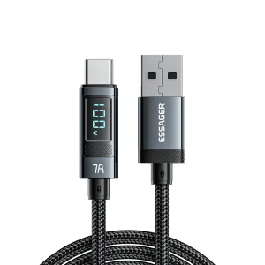 Essager USB-C til USB-C kabel 240W 1m mørk grå