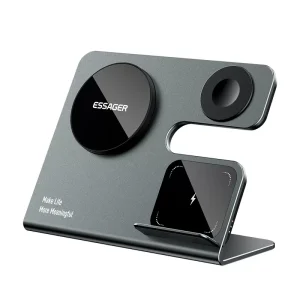 Essager 3-i-1 magnetisk trådløs lader – PD hurtiglader for mobil, klokke og ørepropper